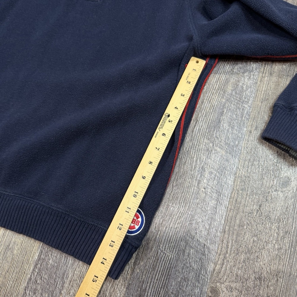 Tommy Bahama Chicago Cubs 1/4 Zip Rain Check Sweater Mens Small Navy MLB Wrigley - Picture 13 of 14